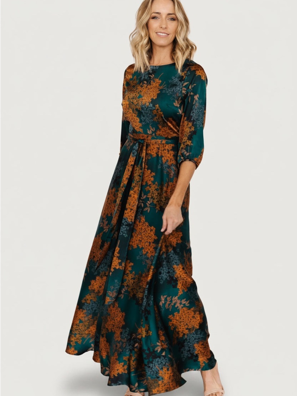 Baltic Born Floral Maxi Dress with Waist Tie